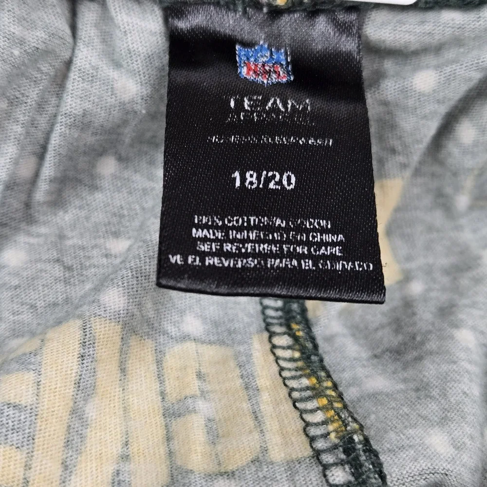 Green Bay Packers Boys Sleepwear 18/20 Green Pajama Pants Logo Graphic Allover